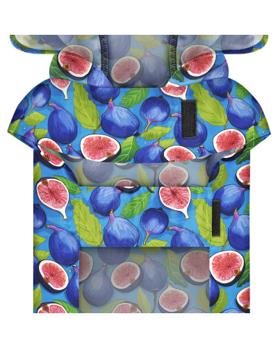 Дощовик-накидка з капюшоном для собак WAUDOG Clothes, малюнок "Інжир", XS, А 26-29 см, B 32-41 см, С 21-26 см