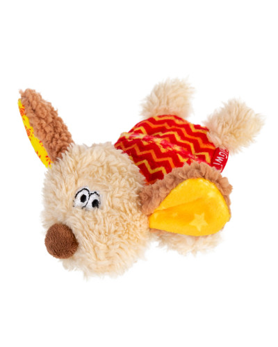 Іграшка для собак Собачка з пищалкою GiGwi Plush Friendz, текстиль, пластик, 13 см