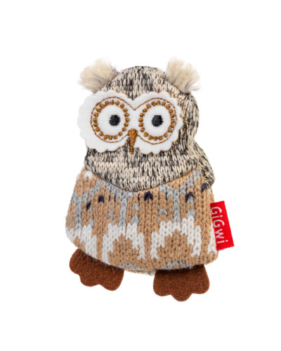 Іграшка для собак Сова з пищалкою GiGwi Plush Friendz, текстиль, 10 см
