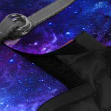 Шлея для собак м'яка WAUDOG Clothes з QR-паспортом, малюнок "NASA21", XS2 B 28-31 см, C 20-22 см
