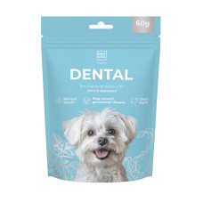 Ласощі для собак WAUDOG Treats Dental Паличка для чистки зубів з м’ятою та водоростями, 60 г