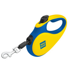 Повідець-рулетка для собак WAUDOG R-leash, малюнок "Colors of freedom", XS, до 12 кг, 3 м, світловідбивна стрічка