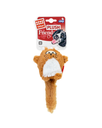 Іграшка для собак Лисиця з великою пищалкою GiGwi Plush Friendz, плюш, штучне хутро, 18 см