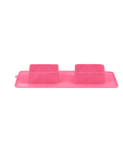 Миска складана WAUDOG Silicone,385х230х50 мм рожевий