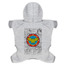 Комбінезон для собак WAUDOG Clothes малюнок "Диво-жінка комікс", софтшелл, M35, B 54-60 см, С 34-40 см