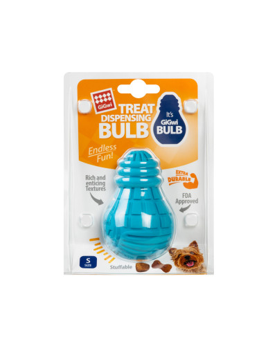 Іграшка для собак Лампочка гумова GiGwi Bulb Rubber, гума, S, блакитна