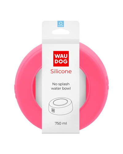 Миска-непроливайка WAUDOG Silicone, 750 мл рожевий