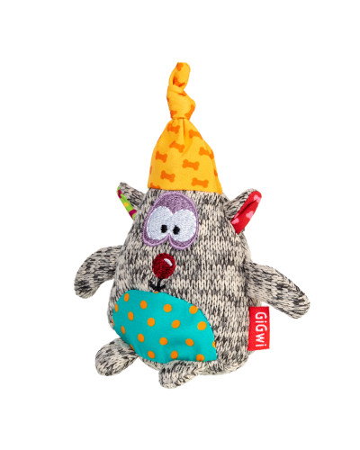 Іграшка для собак Ведмідь з пищалкою GiGwi Plush Friendz, текстиль, 10 см