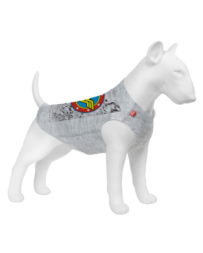 Майка для собак WAUDOG Clothes малюнок "Чудо-жінка комікс", XS22, B 30-35 см, С 19-24 см