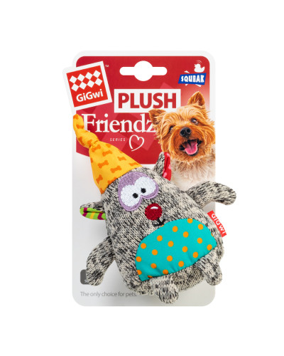 Іграшка для собак Ведмідь з пищалкою GiGwi Plush Friendz, текстиль, 10 см
