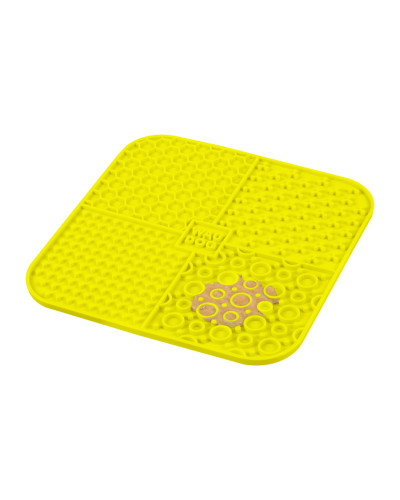 Килимок для злизування WAUDOG Silicone, 190х190х10 мм, жовтий