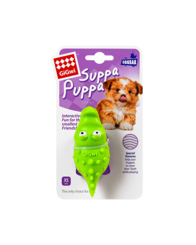 Іграшка для собак Крокодильчик з пищалкою GiGwi Suppa Puppa, гума, 9 см