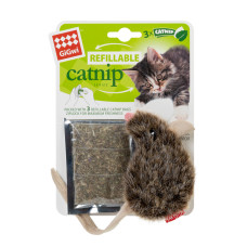 Іграшка для котів Мишка GiGwi Refillable Catnip, штучне хутро, 10 см