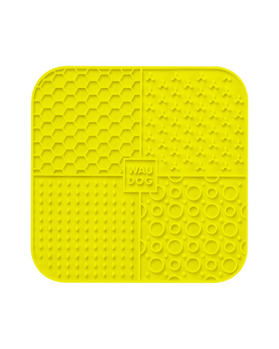 Килимок для злизування WAUDOG Silicone, 190х190х10 мм, жовтий
