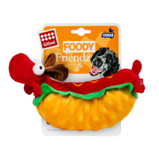 Іграшка для собак Хот-Дог з пищалкою GiGwi Foody Friends, текстиль, плюш, 24 см