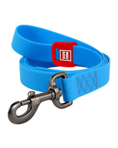 Повідець для собак водостійкий WAUDOG Waterproof, M, Ш 20 мм, Д 305 см блакитний