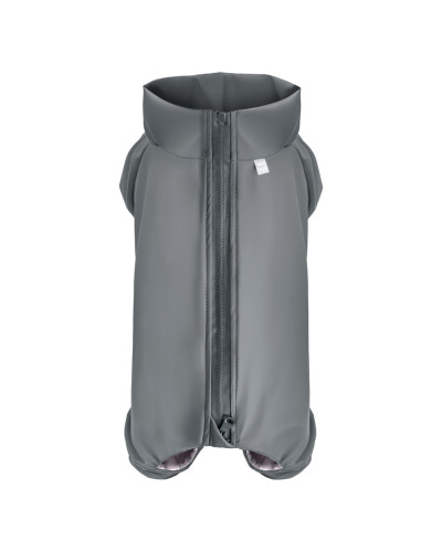 Дощовик для собак WAUDOG Clothes, водонепроникний, S30, В 57-59 см, С 44-46 см, сірий