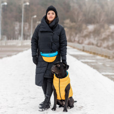 Двостороння курточка AiryVest для собак , розмір L 65, жовто-блакитна