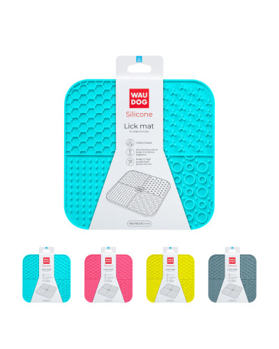 Килимок для злизування WAUDOG Silicone, 190х190х10 мм, блакитний