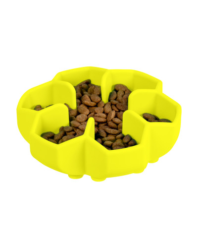 Миска для повільного харчування WAUDOG Silicone, 750 мл, жовтий