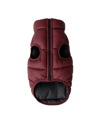 Курточка для собак WAUDOG Re-clothes двостороння, S40, A 38-40, B 52-54, C 33-38, бордовий