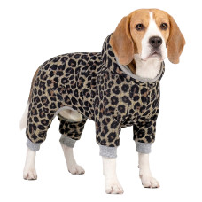 Комбінезон для собак WAUDOG Clothes малюнок "Леопард", софтшелл, M47, B 64-70 см, С 44-50 см