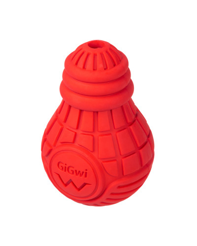 Іграшка для собак Лампочка гумова GiGwi Bulb Rubber, гума, M, червона