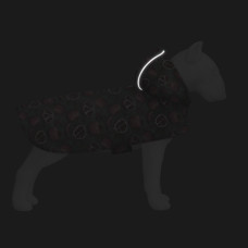 Дощовик-накидка з капюшоном для собак WAUDOG Clothes, малюнок "Гранати", XS, А 26-29 см, B 32-41 см, С 21-26 см