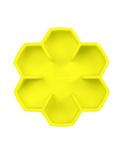 Миска для повільного харчування WAUDOG Silicone, 750 мл, жовтий