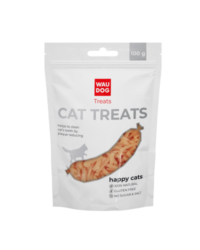 Ласощі для котів WAUCAT Treats "Курячі смужки", 100 г