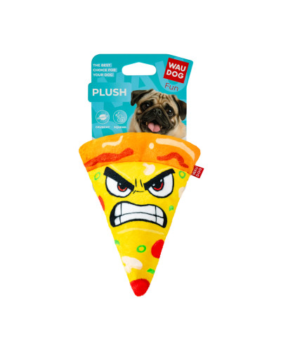 Іграшка для собак WAUDOG Fun Plush Піца, плюш, Ш 16 см, Д 22,5 см