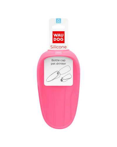 Поїлка-насадка на пляшку WAUDOG Silicone, 165х90 мм рожевий
