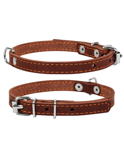 Нашийник "CoLLaR одинарний (ширина 12мм, довжина 24-32см) коричневий