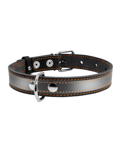 Нашийник "CoLLaR" зі світловідбиваючою стрічкою (ширина 25мм, довжина 38-50см) чорний